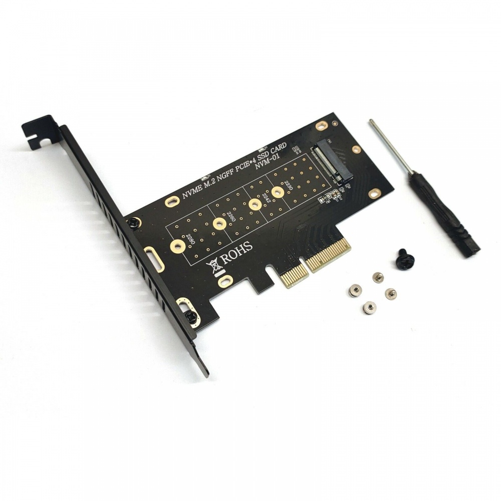 M.2 M2 NVMe SSD zu PCI-E PCI-Express PCIe x4 Adapter Konverter